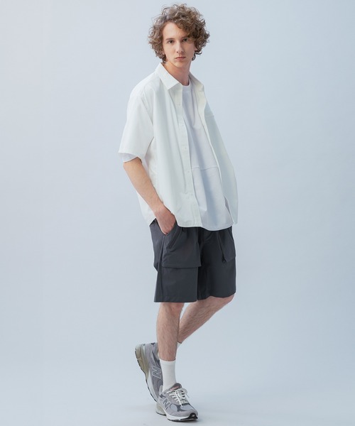 +phenix(プラスフェニックス)の「+phenix(プラスフェニックス) AIRFLOW SHORT SLEEVE SHIRT / エアフロー ショートスリーブシャツ(シャツ/ブラウス・メンズ・ブラック/ホワイト/チャコール・M/XL/L)」の8枚目の写真