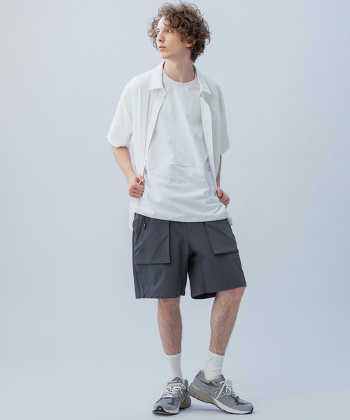 +phenix(プラスフェニックス)の「+phenix(プラスフェニックス) AIRFLOW SHORT SLEEVE SHIRT / エアフロー ショートスリーブシャツ(シャツ/ブラウス・メンズ・ブラック/ホワイト/チャコール・M/XL/L)」の12枚目の写真