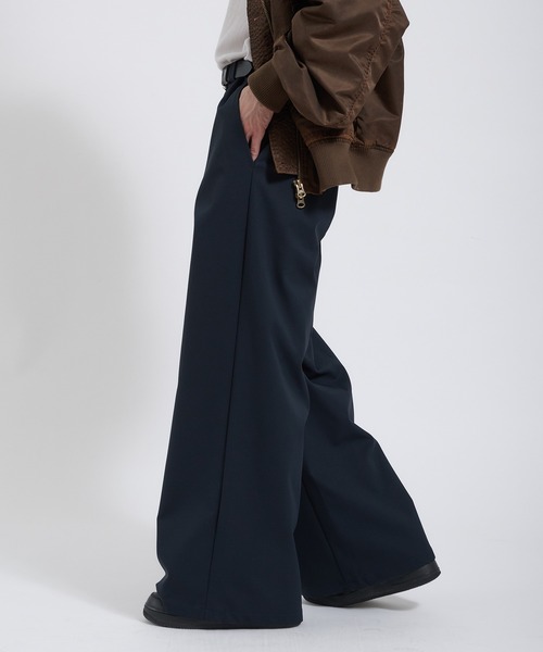 Perushu(ペルーシュ)の「SAILOR STYLE ASYMMETRIC BUTTON WIDE SLACKS/セーラーデザインアシンメトリーボタンワイドスラックス(スラックス・メンズ・ネイビー/カーキ・LARGE/SMALL/MEDIUM)」の15枚目の写真