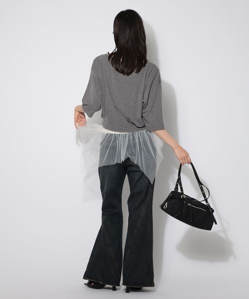 PAGEBOY(ページボーイ)の「【マルチWAYネック】ルーズネックショートタックT(Tシャツ/カットソー・レディース・グレー/オフホワイト/ブラック・FREE)」の15枚目の写真