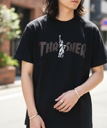 THRASHER（スラッシャー）の「LIBERTY LOGO S S T-SHIRTS THRASHER スラッシャー 半袖Tシャツ ロゴプリント ストリート スケーターユニセックス（Tシャツ/カットソー）」