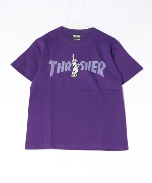 THRASHER(スラッシャー)の「LIBERTY LOGO S/S T-SHIRTS/THRASHER スラッシャー 半袖Tシャツ ロゴプリント ストリート スケーターユニセックス(Tシャツ/カットソー・メンズ・ホワイト/パープル/ブラック・X-LARGE/SMALL/MEDIUM/LARGE)」の15枚目の写真