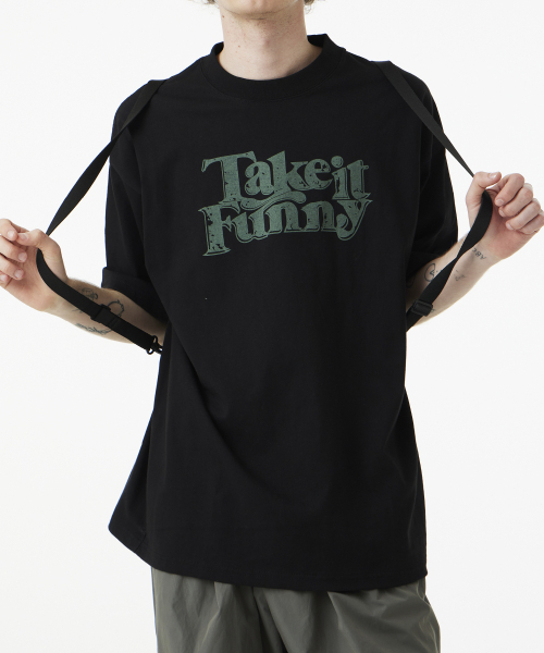 URBANAGE(アーバンエイジ)の「テイクイットファニー ヴィンテージ オーバー半袖_ブラック(Tシャツ/カットソー・レディース・その他・LARGE/MEDIUM)」の4枚目の写真