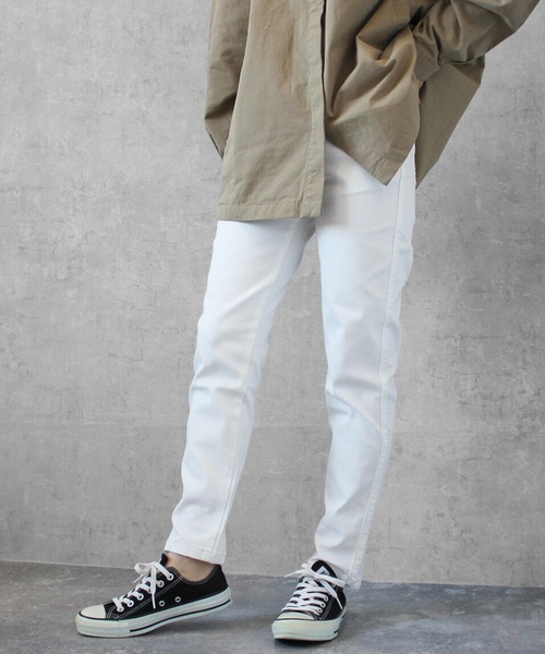 SELECT LEVERY(セレクトリベリー)の「接触冷感 吸水速乾 UV クーリッシュスキニーパンツ(デニムパンツ・レディース・ネイビー系/ホワイト系1/ホワイト系/ブルー系1/サックスブルー系1/ブルー系/ネイビー系1/サックスブルー系・X-LARGE/LARGE/MEDIUM/SMALL)」の9枚目の写真