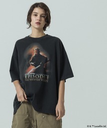 【SLICK/スリック】SLICK / STAR WARS / Printed T-shirt 03/スターウォーズ / パウダー加工プリントTシャツ /オーバーサイズ シルエット/ ビンテージ / ディズニー