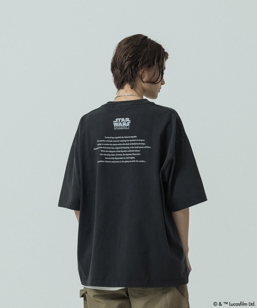 SLICK(スリック)の「【SLICK/スリック】SLICK / STAR WARS / Printed T-shirt 03/スターウォーズ / パウダー加工プリントTシャツ /オーバーサイズ シルエット/ ビンテージ / ディズニー(Tシャツ/カットソー・メンズ・ホワイト/ブラック・3/2/1)」の12枚目の写真