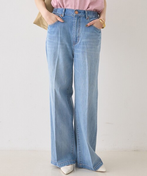 【RED CARD/レッドカード】Relaxy Slogan リラクシー スローガン ワイドストレートデニム/美脚