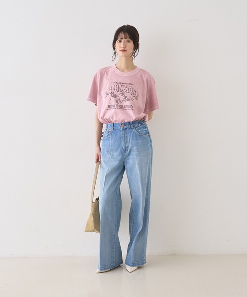RED CARD TOKYO(レッドカード)の「【RED CARD/レッドカード】Relaxy Slogan リラクシー スローガン ワイドストレートデニム/美脚(デニムパンツ・レディース・ライトブルー・23/24/25/22)」の21枚目の写真