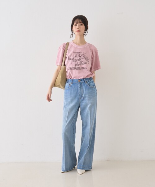 RED CARD TOKYO(レッドカード)の「【RED CARD/レッドカード】Relaxy Slogan リラクシー スローガン ワイドストレートデニム/美脚(デニムパンツ・レディース・ライトブルー・23/24/25/22)」の20枚目の写真