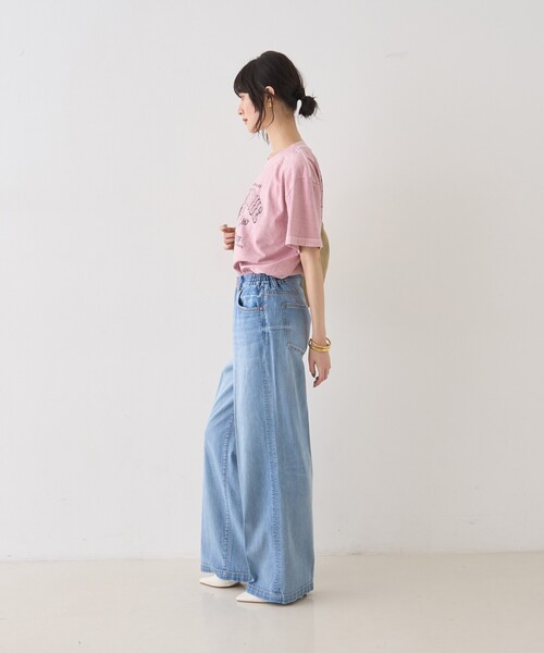 RED CARD TOKYO(レッドカード)の「【RED CARD/レッドカード】Relaxy Slogan リラクシー スローガン ワイドストレートデニム/美脚(デニムパンツ・レディース・ライトブルー・23/24/25/22)」の19枚目の写真