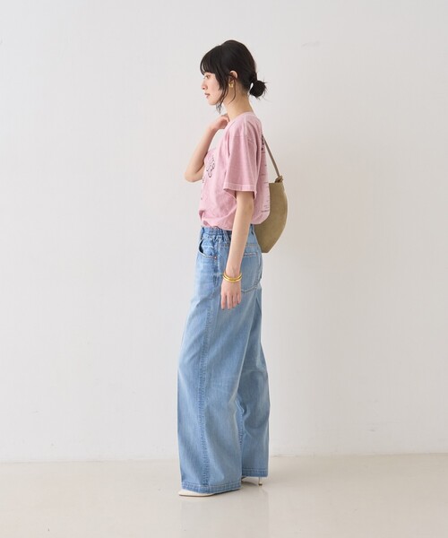 RED CARD TOKYO(レッドカード)の「【RED CARD/レッドカード】Relaxy Slogan リラクシー スローガン ワイドストレートデニム/美脚(デニムパンツ・レディース・ライトブルー・23/24/25/22)」の18枚目の写真