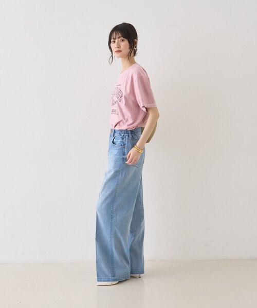 RED CARD TOKYO(レッドカード)の「【RED CARD/レッドカード】Relaxy Slogan リラクシー スローガン ワイドストレートデニム/美脚(デニムパンツ・レディース・ライトブルー・23/24/25/22)」の17枚目の写真