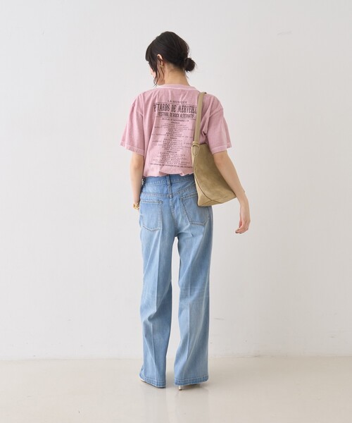 RED CARD TOKYO(レッドカード)の「【RED CARD/レッドカード】Relaxy Slogan リラクシー スローガン ワイドストレートデニム/美脚(デニムパンツ・レディース・ライトブルー・23/24/25/22)」の16枚目の写真