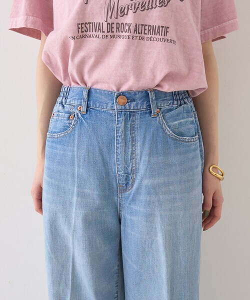 RED CARD TOKYO(レッドカード)の「【RED CARD/レッドカード】Relaxy Slogan リラクシー スローガン ワイドストレートデニム/美脚(デニムパンツ・レディース・ライトブルー・23/24/25/22)」の11枚目の写真