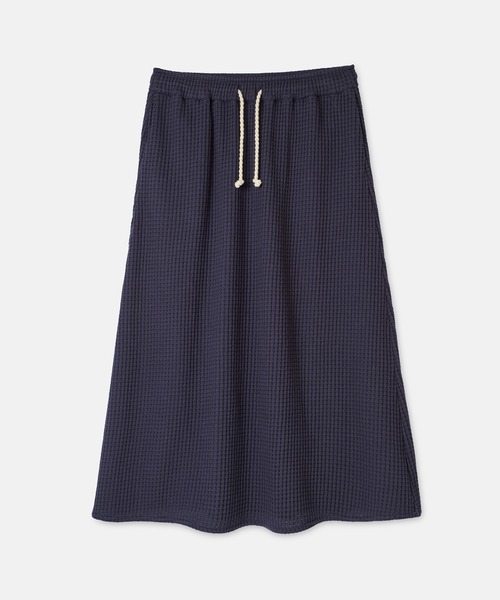 SEAGREEN(シーグリーン)の「SEAGREEN(シーグリーン) BIG WAFFLE FLARE SKIRT ビッグワッフルフレアスカート(スカート・レディース・ブラック/ブラウン/ロイヤルブルー/ネイビー・1/2)」の3枚目の写真
