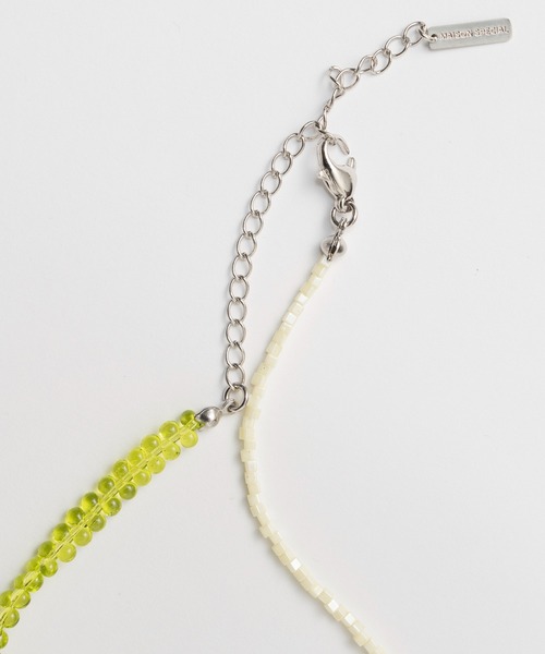 MAISON SPECIAL(メゾンスペシャル)の「【2026SUMMER PRE-ORDER】Double Necklace/ダブルネックレス(ネックレス・レディース・ミント/ブルー・FREE)」の4枚目の写真