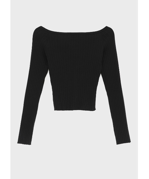 BLACKUP（ブラックアップ）の「[MADE] モモリリブワイドUネックニットカーディガン（カーディガン/ボレロ・レディース・ブラック/アイボリー・FREE）」の6枚目の写真