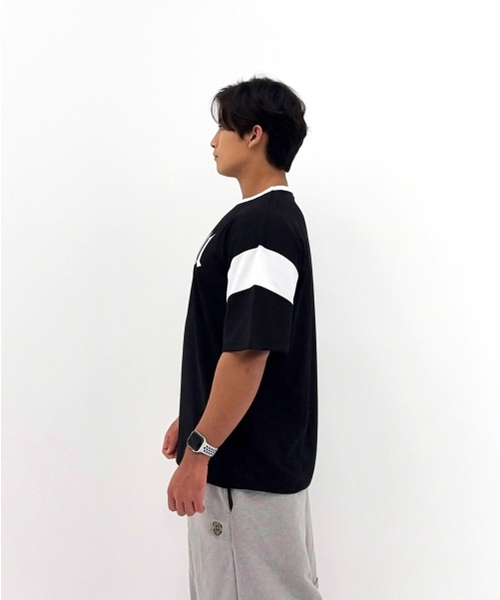 BARBELLWORKS(バーベルワークス)の「配色メッシュオーバーサイズTシャツ(Tシャツ/カットソー・メンズ・ホワイト/ブラック・X-LARGE/LARGE/MEDIUM)」の5枚目の写真