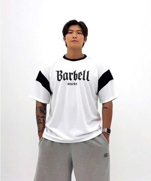 BARBELLWORKS(バーベルワークス)の「配色メッシュオーバーサイズTシャツ(Tシャツ/カットソー・メンズ・ホワイト/ブラック・X-LARGE/LARGE/MEDIUM)」の7枚目の写真