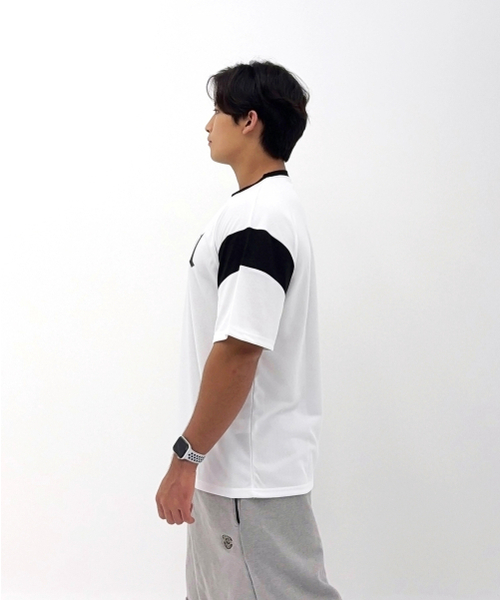 BARBELLWORKS(バーベルワークス)の「配色メッシュオーバーサイズTシャツ(Tシャツ/カットソー・メンズ・ホワイト/ブラック・X-LARGE/LARGE/MEDIUM)」の9枚目の写真