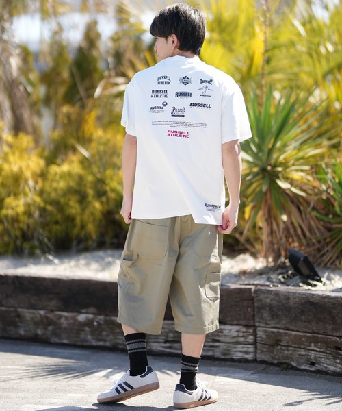 Russell Athletic（ラッセルアスレティック）の「【ムラサキスポーツ限定】RUSSELL ATHLETIC/ラッセルアスレチック 半袖 Tシャツ ポケT ロゴ バックプリント UVカット 吸水速乾 ユニセックス 505261-003（Tシャツ/カットソー・メンズ・ブラック/ホワイト・XL/L/M）」の6枚目の写真