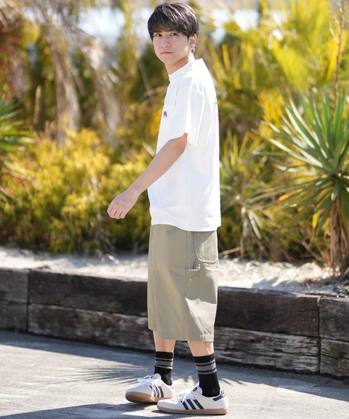 Russell Athletic（ラッセルアスレティック）の「【ムラサキスポーツ限定】RUSSELL ATHLETIC/ラッセルアスレチック 半袖 Tシャツ ポケT ロゴ バックプリント UVカット 吸水速乾 ユニセックス 505261-003（Tシャツ/カットソー・メンズ・ブラック/ホワイト・XL/L/M）」の7枚目の写真