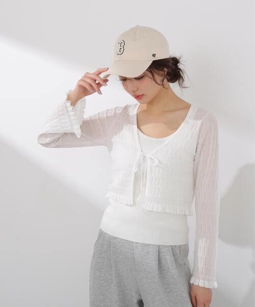 PROPORTION BODY DRESSING(プロポーションボディドレッシング)の「ラメシアーニットアンサンブル / 1216170411(アンサンブル・レディース・ホワイト/ピンク/ベージュ・FREE)」の4枚目の写真