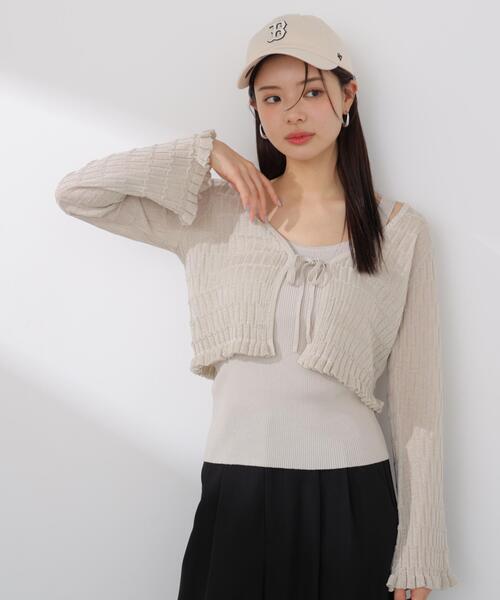 PROPORTION BODY DRESSING(プロポーションボディドレッシング)の「ラメシアーニットアンサンブル / 1216170411(アンサンブル・レディース・ホワイト/ピンク/ベージュ・FREE)」の14枚目の写真