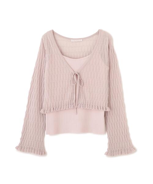 PROPORTION BODY DRESSING(プロポーションボディドレッシング)の「ラメシアーニットアンサンブル / 1216170411(アンサンブル・レディース・ホワイト/ピンク/ベージュ・FREE)」の6枚目の写真