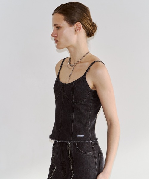 JOSE MOON(ジョゼムーン)の「DENIM BUSTIER/デニムビスチェ(チューブトップ・レディース・ブラック/ブルー・36/38)」の11枚目の写真
