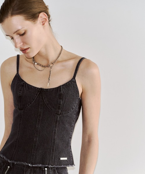 JOSE MOON(ジョゼムーン)の「DENIM BUSTIER/デニムビスチェ(チューブトップ・レディース・ブラック/ブルー・36/38)」の17枚目の写真