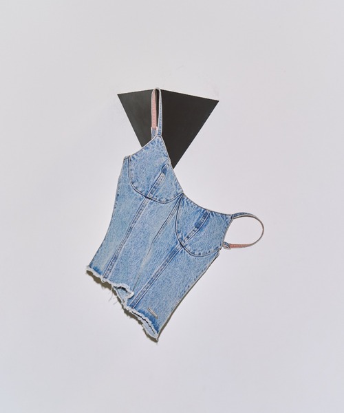 JOSE MOON(ジョゼムーン)の「DENIM BUSTIER/デニムビスチェ(チューブトップ・レディース・ブラック/ブルー・36/38)」の21枚目の写真