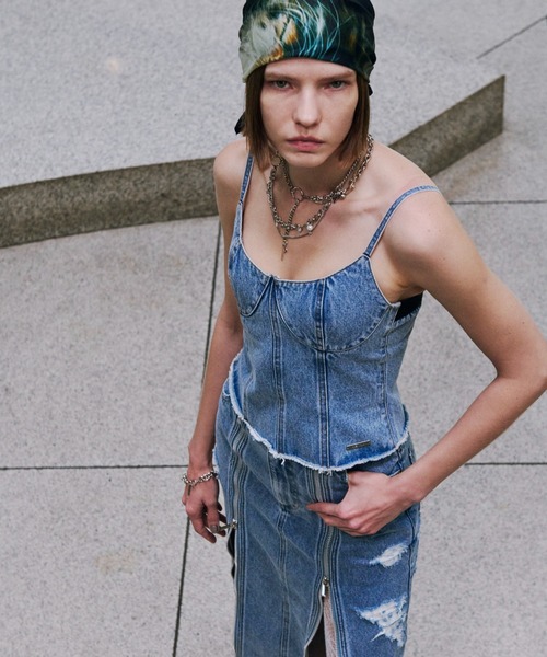 JOSE MOON（ジョゼムーン）の「DENIM BUSTIER/デニムビスチェ