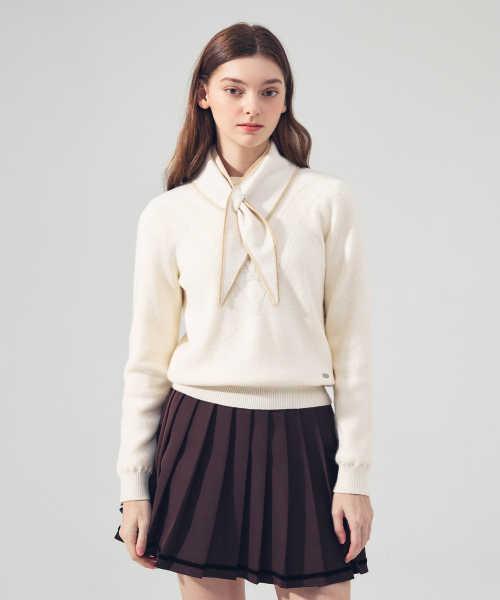 LORDLOAR(ロードロアル)の「マフラー プルオーバー 防風ニット アイボリー(ニット/セーター・レディース・その他・SMALL/MEDIUM/LARGE)」の2枚目の写真