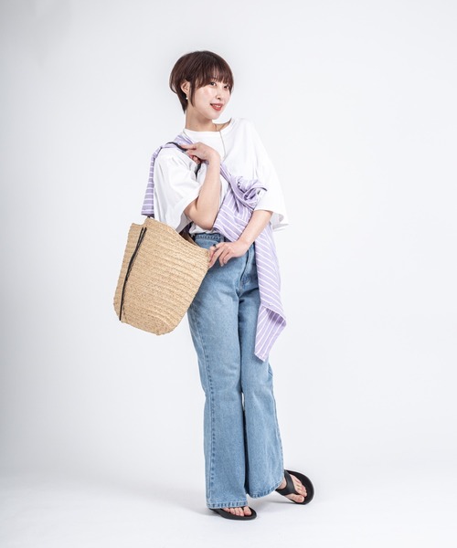MADE IN MADA(メイドインマダ)の「【MADE IN MADA /メイドインマダ】舟型かごバッグ ラフィア トートバッグ(かごバッグ・レディース・ナチュラル/ライトブラウン・FREE)」の19枚目の写真