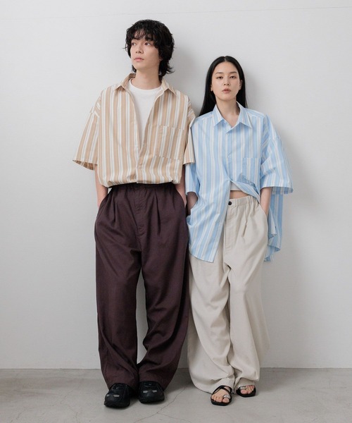 LOWRYS FARM(ローリーズファーム)の「【LFM(U)】ワイドレギュラーシャツSS/接触冷感・UVカット・クイックドライ 658966(シャツ/ブラウス・メンズ・ホワイト/ブルー/ブルー系その他/ベージュ系その他・MEDIUM/LARGE)」の22枚目の写真