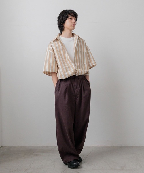 LOWRYS FARM(ローリーズファーム)の「【LFM(U)】ワイドレギュラーシャツSS/接触冷感・UVカット・クイックドライ 658966(シャツ/ブラウス・メンズ・ホワイト/ブルー/ブルー系その他/ベージュ系その他・MEDIUM/LARGE)」の19枚目の写真