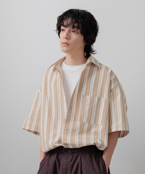 LOWRYS FARM(ローリーズファーム)の「【LFM(U)】ワイドレギュラーシャツSS/接触冷感・UVカット・クイックドライ 658966(シャツ/ブラウス・メンズ・ホワイト/ブルー/ブルー系その他/ベージュ系その他・MEDIUM/LARGE)」の17枚目の写真
