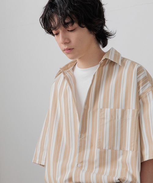 LOWRYS FARM(ローリーズファーム)の「【LFM(U)】ワイドレギュラーシャツSS/接触冷感・UVカット・クイックドライ 658966(シャツ/ブラウス・メンズ・ホワイト/ブルー/ブルー系その他/ベージュ系その他・MEDIUM/LARGE)」の16枚目の写真