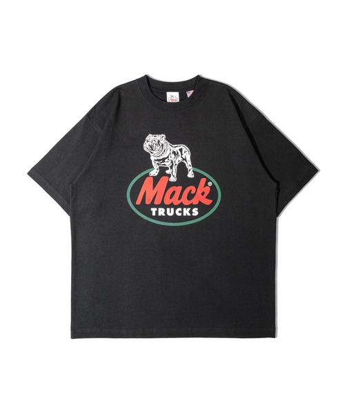 HOUSTON(ヒューストン)の「HOUSTON-MACKTRUCKS HEAVYWEIGHT PT TEE①(Tシャツ/カットソー・メンズ・ブラック/ホワイト・M/L)」の2枚目の写真