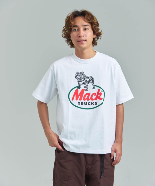 HOUSTON(ヒューストン)の「HOUSTON-MACKTRUCKS HEAVYWEIGHT PT TEE①(Tシャツ/カットソー・メンズ・ブラック/ホワイト・M/L)」の8枚目の写真
