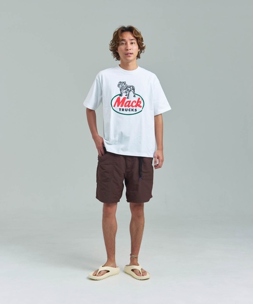 HOUSTON(ヒューストン)の「HOUSTON-MACKTRUCKS HEAVYWEIGHT PT TEE①(Tシャツ/カットソー・メンズ・ブラック/ホワイト・M/L)」の16枚目の写真
