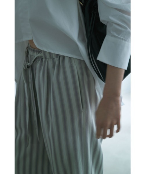 marjour（マージュール）の「PAJAMA LOOK STRIPE PANTS（その他パンツ・レディース・グリーン/オフホワイト・M）」の3枚目の写真