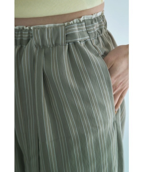 marjour（マージュール）の「PAJAMA LOOK STRIPE PANTS（その他パンツ・レディース・グリーン/オフホワイト・M）」の15枚目の写真