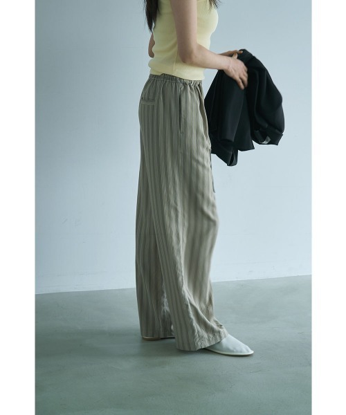 marjour（マージュール）の「PAJAMA LOOK STRIPE PANTS（その他パンツ・レディース・グリーン/オフホワイト・M）」の17枚目の写真