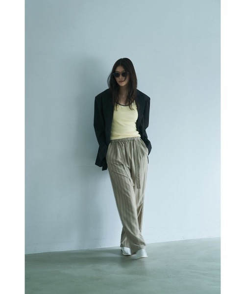 marjour（マージュール）の「PAJAMA LOOK STRIPE PANTS（その他パンツ・レディース・グリーン/オフホワイト・M）」の18枚目の写真