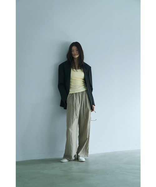 marjour（マージュール）の「PAJAMA LOOK STRIPE PANTS（その他パンツ・レディース・グリーン/オフホワイト・M）」の20枚目の写真