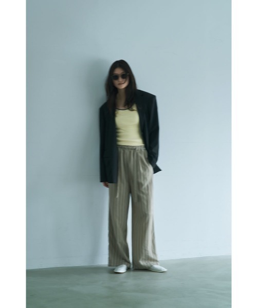 marjour（マージュール）の「PAJAMA LOOK STRIPE PANTS（その他パンツ・レディース・グリーン/オフホワイト・M）」の21枚目の写真