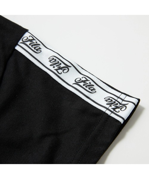 FILA(フィラ)の「FILA フィラ 半袖Tシャツ ロゴプリント ショート丈(Tシャツ/カットソー・キッズ・ブラック/サックスブルー/オフホワイト・110cm/120cm/130cm/140cm/150cm/160cm)」の4枚目の写真