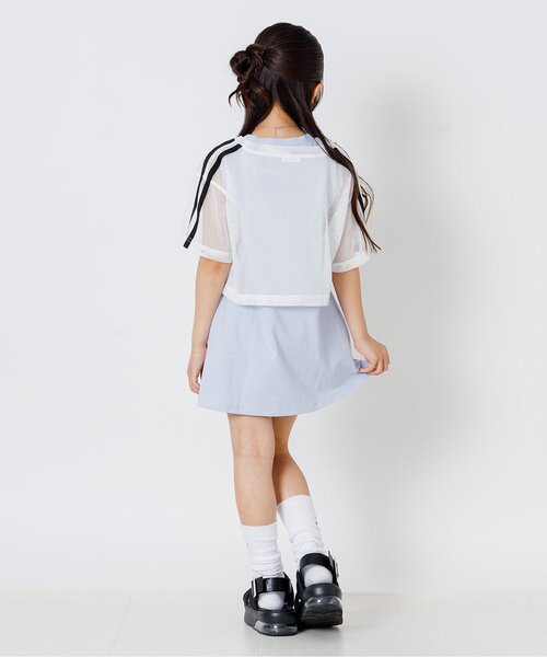 algy（アルジー）の「メッシュ半袖Tシャツ&ミニワンピ セット（ワンピース・キッズ・ブラック/サックスブルー・130/140/150/160）」の4枚目の写真